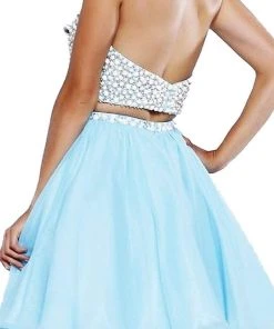 Nox Anabel - 6257 Beaded Yoke Halter A-Line Dress 11 Nox Anabel - 6257 Beaded Yoke Halter A-Line Dress