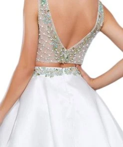 Cocktail Dresses Nox Anabel - 6275 Two-Piece Bejeweled V-Neck Dress 14 Cocktail Dresses Nox Anabel - 6275 Two-Piece Bejeweled V-Neck Dress