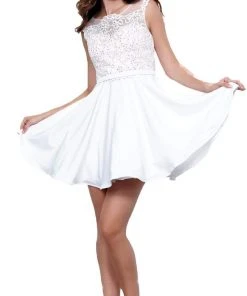 Cocktail Dresses Nox Anabel - 6288 Lace Embroidered Dress