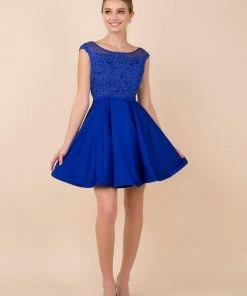 Cocktail Dresses Nox Anabel - 6288 Lace Embroidered Dress