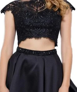 Nox Anabel - 6301 Two Piece Embellished A-line Cocktail Dress 10 Nox Anabel - 6301 Two Piece Embellished A-line Cocktail Dress