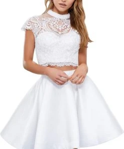 Nox Anabel - 6301 Two Piece Embellished A-line Cocktail Dress 15 Nox Anabel - 6301 Two Piece Embellished A-line Cocktail Dress