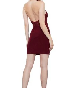 Nox Anabel - 6309 Lace Appliqued High Halter Illusion Dress