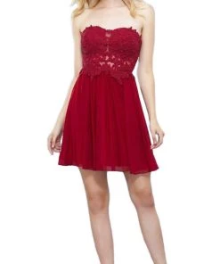 Cocktail Dresses Nox Anabel - 6314 Strapless Embellished Sweetheart Cocktail Dress 13 Cocktail Dresses Nox Anabel - 6314 Strapless Embellished Sweetheart Cocktail Dress