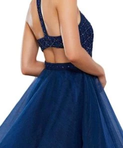 Cocktail Dresses Nox Anabel - 6316 Illusion High Halter A-line Dress