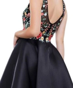 Cocktail Dresses Nox Anabel - 6322 Floral Embroidered V Neck Cocktail Dress 9 Cocktail Dresses Nox Anabel - 6322 Floral Embroidered V Neck Cocktail Dress