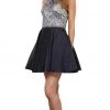 Nox Anabel - 6328 Embellished Illusion Halter A-line Dress Cocktail Dresses