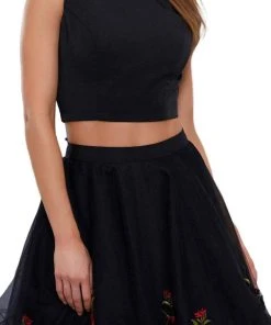 Nox Anabel - 6341 Two-Piece Floral Embroidered Cocktail Dress 7 Nox Anabel - 6341 Two-Piece Floral Embroidered Cocktail Dress