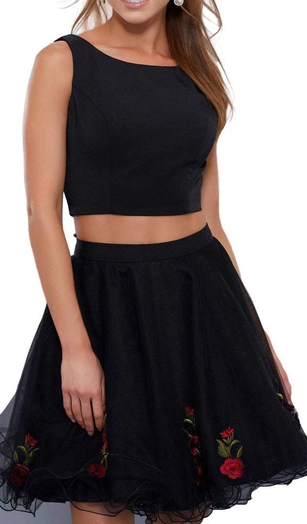 Nox Anabel - 6341 Two-Piece Floral Embroidered Cocktail Dress 4 Nox Anabel - 6341 Two-Piece Floral Embroidered Cocktail Dress