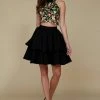 Nox Anabel - 6342 Embroidered Two Piece Tiered Cocktail Dress Cocktail Dresses