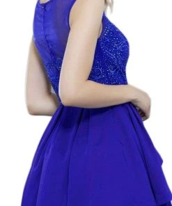 Cocktail Dresses Nox Anabel - 6356 Sleeveless Beaded Tiered A-line Cocktail Dress