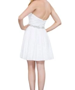 Nox Anabel - 6358 Embellished Waist Sweetheart Neckline Cocktail Dress Cocktail Dresses 21 Nox Anabel - 6358 Embellished Waist Sweetheart Neckline Cocktail Dress Cocktail Dresses