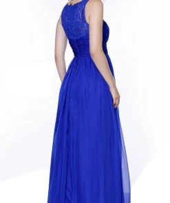 Nox Anabel - 7126 Sleeveless Lace And Chiffon A-Line Evening Dress 15 Nox Anabel - 7126 Sleeveless Lace And Chiffon A-Line Evening Dress