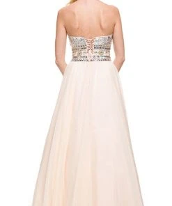 Nox Anabel - 8153 Strapless Bejeweled Bodice Long Evening Dress