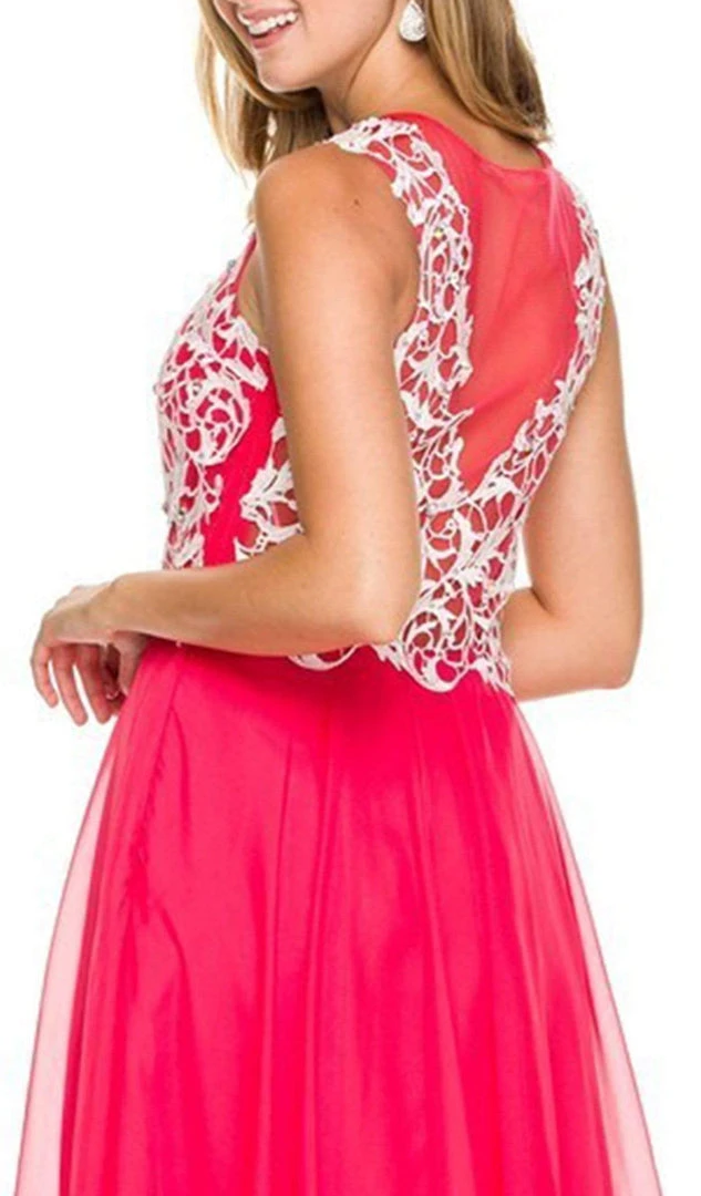 Nox Anabel - 8154 Floor Length Lace Bodice Gown 5 Nox Anabel - 8154 Floor Length Lace Bodice Gown