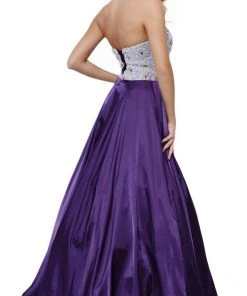 Formal Gowns Nox Anabel - 8186 Metallic Embellished Strapless Long Evening Gown 18 Formal Gowns Nox Anabel - 8186 Metallic Embellished Strapless Long Evening Gown