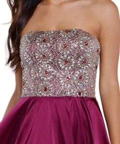 Formal Gowns Nox Anabel - 8186 Metallic Embellished Strapless Long Evening Gown 15 Formal Gowns Nox Anabel - 8186 Metallic Embellished Strapless Long Evening Gown