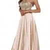 Formal Gowns Nox Anabel - 8186 Metallic Embellished Strapless Long Evening Gown 2 Formal Gowns Nox Anabel - 8186 Metallic Embellished Strapless Long Evening Gown