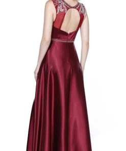 Formal Gowns Nox Anabel - 8188 Bedazzled Illusion Jewel A-line Dress 15 Formal Gowns Nox Anabel - 8188 Bedazzled Illusion Jewel A-line Dress