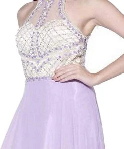 Nox Anabel - 8201 Beaded Sleeveless Halter Long Gown 9 Nox Anabel - 8201 Beaded Sleeveless Halter Long Gown