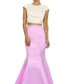 Formal Gowns Nox Anabel - 8227 Two-Piece Pearl Embellished Gown 17 Formal Gowns Nox Anabel - 8227 Two-Piece Pearl Embellished Gown