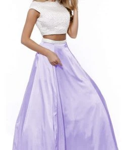 Nox Anabel - 8228 Two Piece Satin A-line Dress