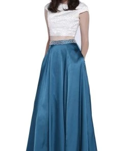 Nox Anabel - 8228 Two Piece Satin A-line Dress