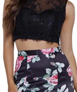 Nox Anabel - 8268 Sleeveless Lace Floral Mermaid Evening Dress 7 Nox Anabel - 8268 Sleeveless Lace Floral Mermaid Evening Dress