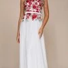 Nox Anabel - 8275 Floral Embroidered A-line Dress