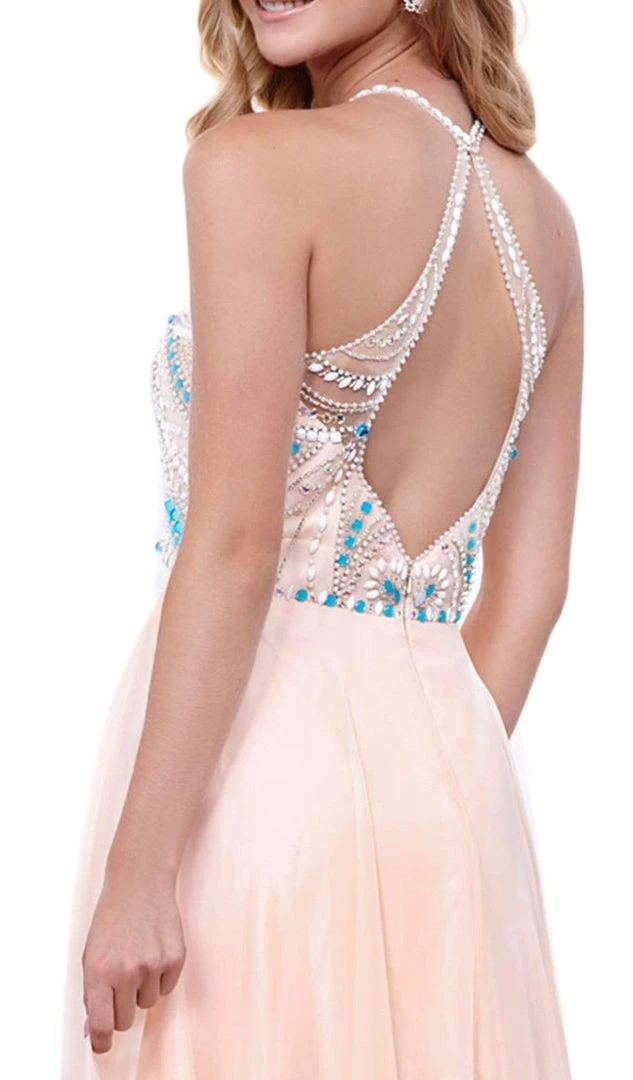 Formal Gowns Nox Anabel - 8276 Sleeveless Bejeweled Halter A-line Dress 6 Formal Gowns Nox Anabel - 8276 Sleeveless Bejeweled Halter A-line Dress
