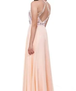 Formal Gowns Nox Anabel - 8276 Sleeveless Bejeweled Halter A-line Dress 10 Formal Gowns Nox Anabel - 8276 Sleeveless Bejeweled Halter A-line Dress