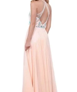 Formal Gowns Nox Anabel - 8276 Sleeveless Bejeweled Halter A-line Dress 13 Formal Gowns Nox Anabel - 8276 Sleeveless Bejeweled Halter A-line Dress