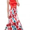 Formal Gowns Nox Anabel - 8313 Two-Piece Sleeveless Floral Trumpet Evening Dress 2 Formal Gowns Nox Anabel - 8313 Two-Piece Sleeveless Floral Trumpet Evening Dress