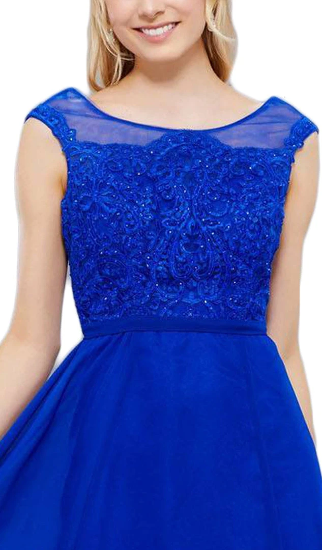 Formal Gowns Nox Anabel - 8314 Elegant Lace Bodice Scoop Back Chiffon A-Line Evening Gown 6 Formal Gowns Nox Anabel - 8314 Elegant Lace Bodice Scoop Back Chiffon A-Line Evening Gown