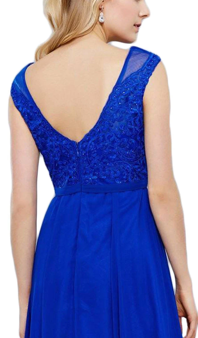 Formal Gowns Nox Anabel - 8314 Elegant Lace Bodice Scoop Back Chiffon A-Line Evening Gown 5 Formal Gowns Nox Anabel - 8314 Elegant Lace Bodice Scoop Back Chiffon A-Line Evening Gown