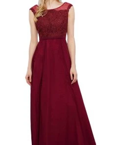 Formal Gowns Nox Anabel - 8314 Elegant Lace Bodice Scoop Back Chiffon A-Line Evening Gown 12 Formal Gowns Nox Anabel - 8314 Elegant Lace Bodice Scoop Back Chiffon A-Line Evening Gown