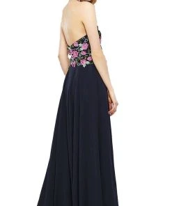 Formal Gowns Nox Anabel - 8326 Lovely Floral Halter Style Long Evening Gown