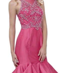 Nox Anabel - 8330 Beaded High Neck Ruffled Mermaid Evening Gown Formal Gowns 12 Nox Anabel - 8330 Beaded High Neck Ruffled Mermaid Evening Gown Formal Gowns