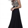 Formal Gowns Nox Anabel - 8343 Sleeveless Beaded V Neck Lace Bodice Long Gown 1 Formal Gowns Nox Anabel - 8343 Sleeveless Beaded V Neck Lace Bodice Long Gown