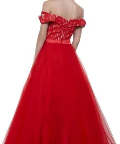 Nox Anabel - 8372 Lace Off-Shoulder Ballgown
