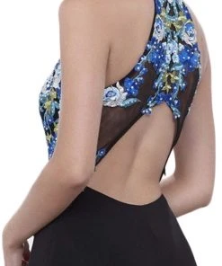 Formal Gowns Nox Anabel - 8375 Sleeveless Laced Halter Jersey Evening Dress