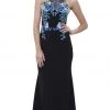 Formal Gowns Nox Anabel - 8375 Sleeveless Laced Halter Jersey Evening Dress
