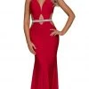 Nox Anabel - A046 Plunging Halter Embellished Sheath Dress 2 Nox Anabel - A046 Plunging Halter Embellished Sheath Dress