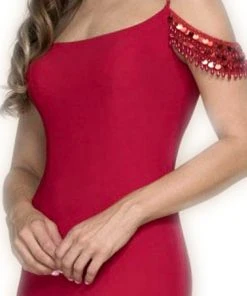 Nox Anabel - A073 Beaded Off-Shoulder Georgette Mermaid Gown 7 Nox Anabel - A073 Beaded Off-Shoulder Georgette Mermaid Gown