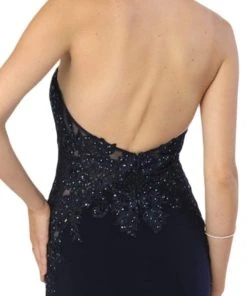 Nox Anabel - A175 Applique Halter Neck Trumpet Dress Formal Gowns