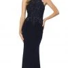 Nox Anabel - A175 Applique Halter Neck Trumpet Dress Formal Gowns