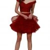 Nox Anabel - A613 Off Shoulder Crop Top Ruffled Skirt Party Dress Cocktail Dresses 1 Nox Anabel - A613 Off Shoulder Crop Top Ruffled Skirt Party Dress Cocktail Dresses