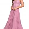 Nox Anabel - B045 Strapless Beaded Chiffon A-line Dress Formal Gowns