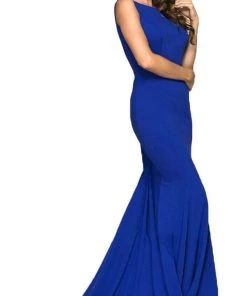 Formal Gowns Nox Anabel - C022 Sleek Bateau Trumpet Dress 9 Formal Gowns Nox Anabel - C022 Sleek Bateau Trumpet Dress