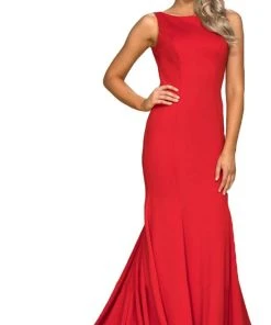 Formal Gowns Nox Anabel - C022 Sleek Bateau Trumpet Dress 11 Formal Gowns Nox Anabel - C022 Sleek Bateau Trumpet Dress